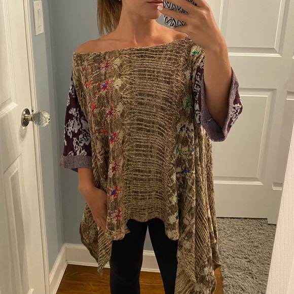 Free People Flowy Mixprint Sweater - Picture 2 of 10